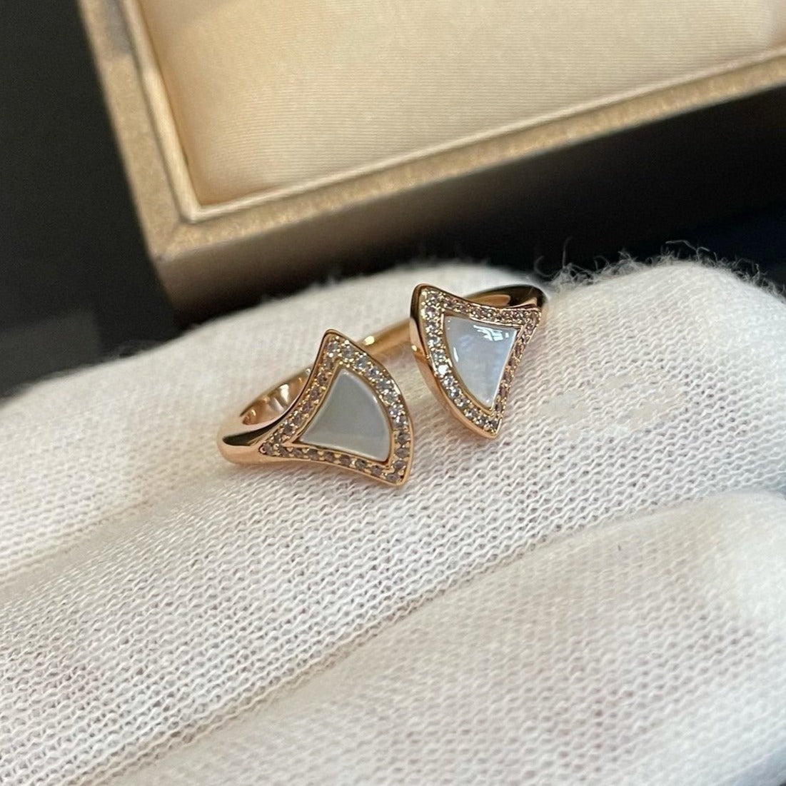 [Lumi Jewelry]DREAM MOP DIAMOND OPEN RING