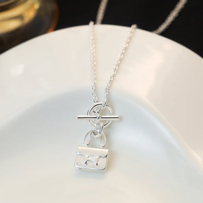 [Lumi Jewelry]POP H PEDANT SILVER NECKLACE