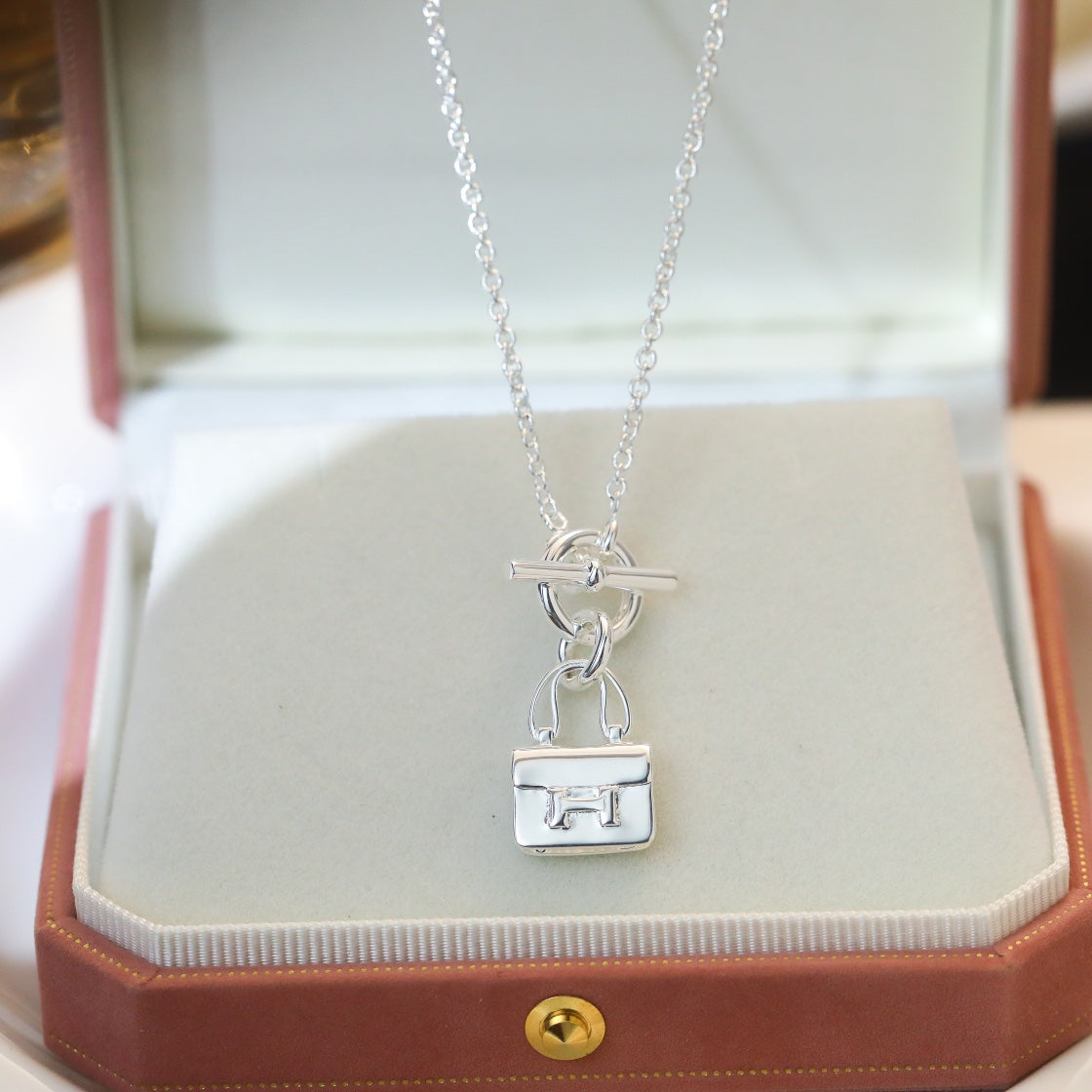 [Lumi Jewelry]POP H PEDANT SILVER NECKLACE