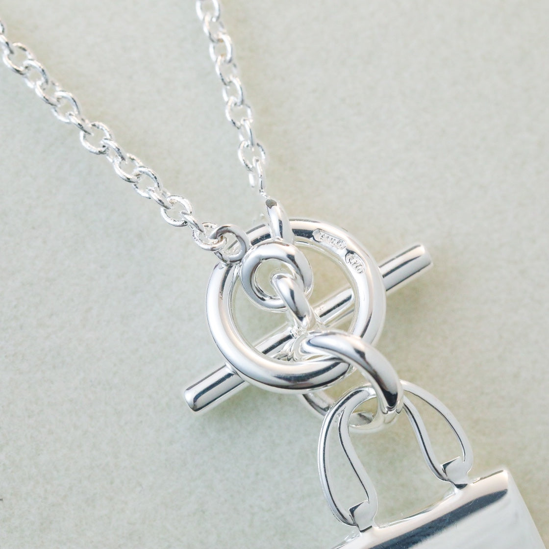 [Lumi Jewelry]POP H PEDANT SILVER NECKLACE