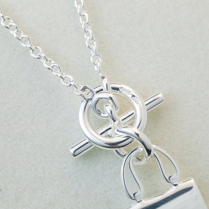 [Lumi Jewelry]POP H PEDANT SILVER NECKLACE