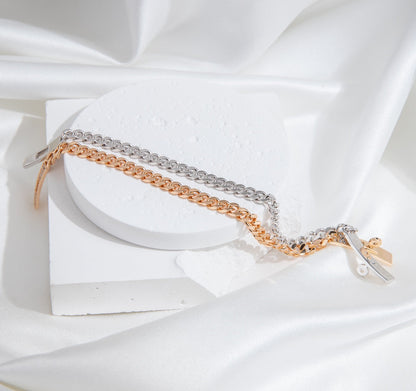[Lumi Jewelry]KELLY CHAIN SILVER DIAMOND BRACELET