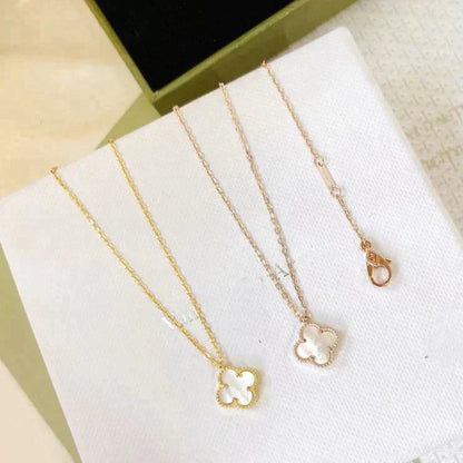 [Lumi Jewelry]CLOVER MINI 9.5MM WHITE MOTHER-OF-PEARL NECKLACE