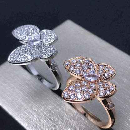 [Lumi Jewelry]BUTTERFLY PINK GOLD DIAMOND RING