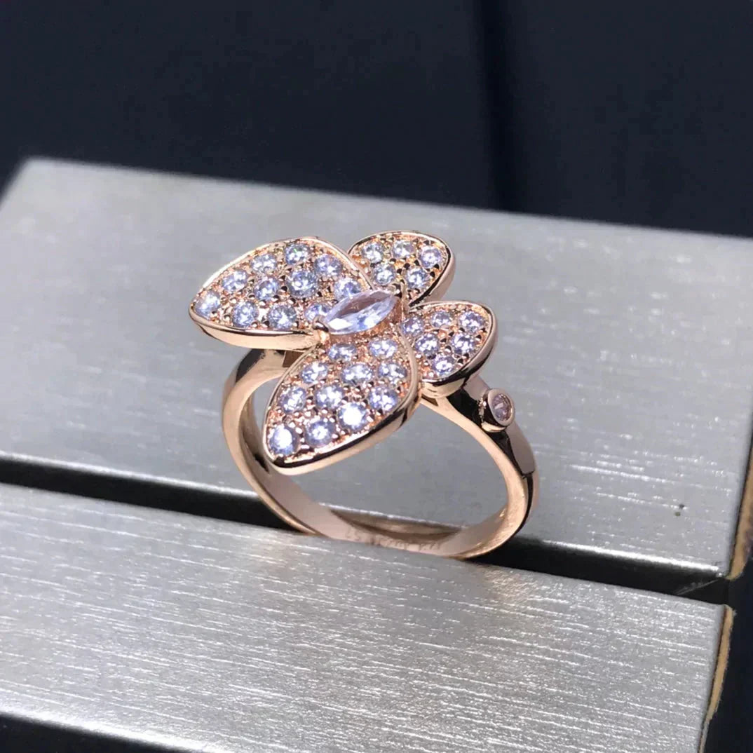 [Lumi Jewelry]BUTTERFLY PINK GOLD DIAMOND RING