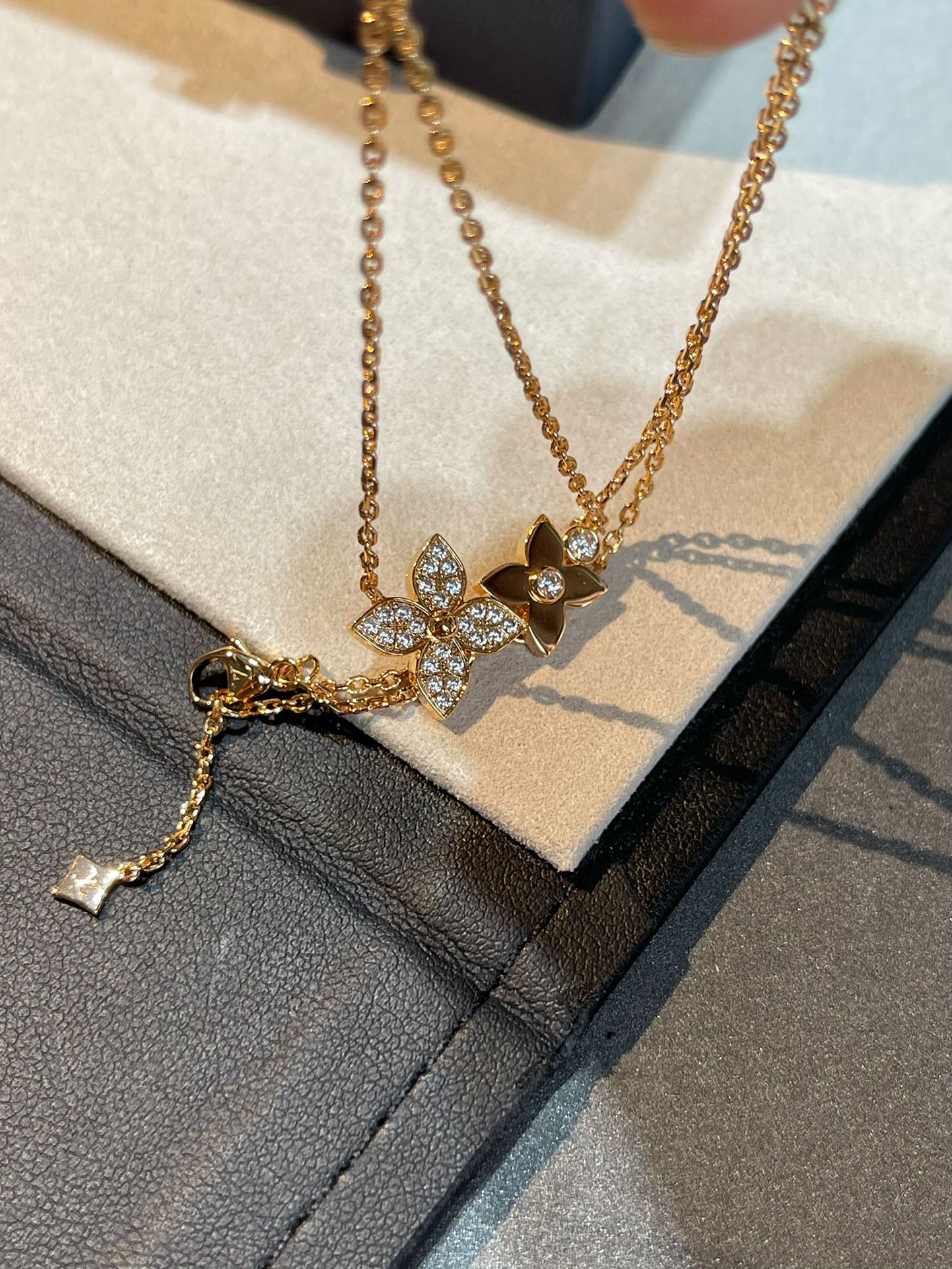 [Lumi Jewelry]STAR BLOSSOM NECKLACE PINK GOLD DIAMONDS