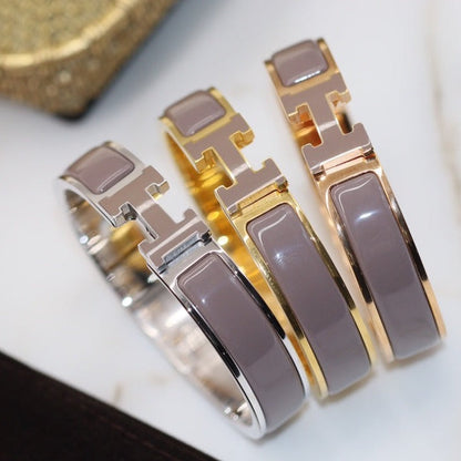 [Lumi Jewelry]H BRACELET 12MM BROWN