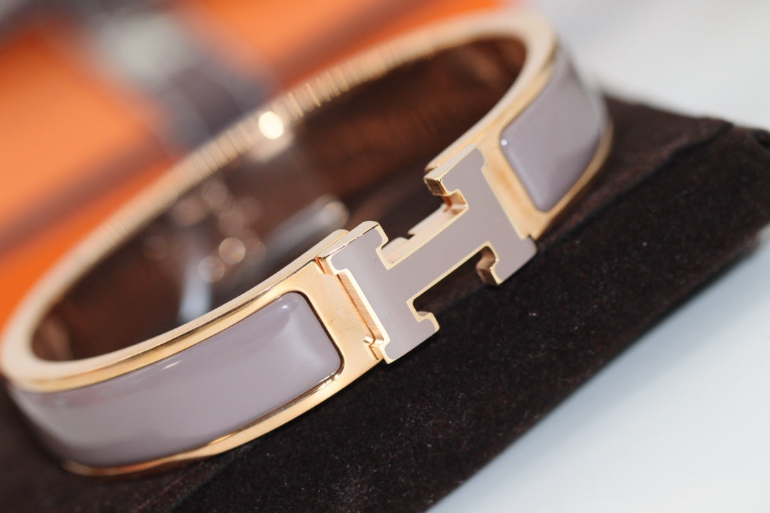 [Lumi Jewelry]H BRACELET 12MM BROWN