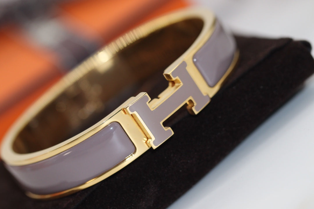 [Lumi Jewelry]H BRACELET 12MM BROWN