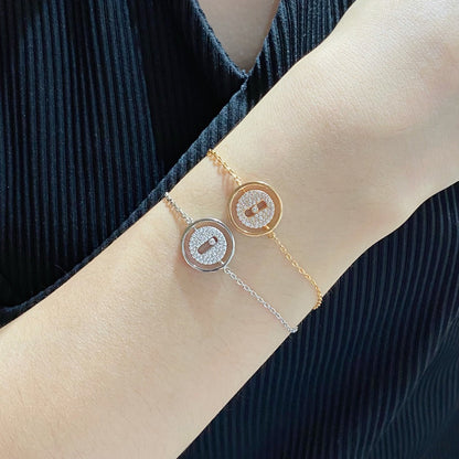 [Lumi Jewelery]LUCKY MOVE DIAMOND PAVED BRACELET
