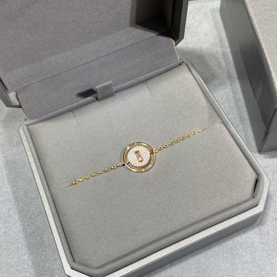 [Lumi Jewelery]LUCKY MOVE DIAMOND PAVED BRACELET