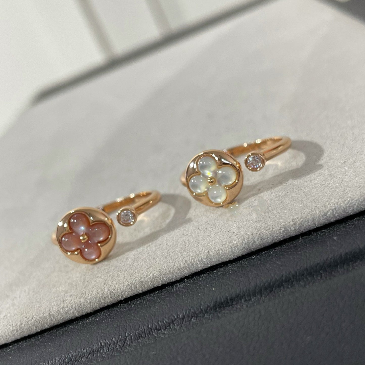 [Lumi Jewelry]SUN 1 DIAMOND PINK MOP RING