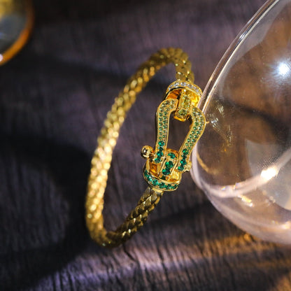 [Lumi Jewelry]FORCE 10 GOLD GREEN DIAMOND PAVED