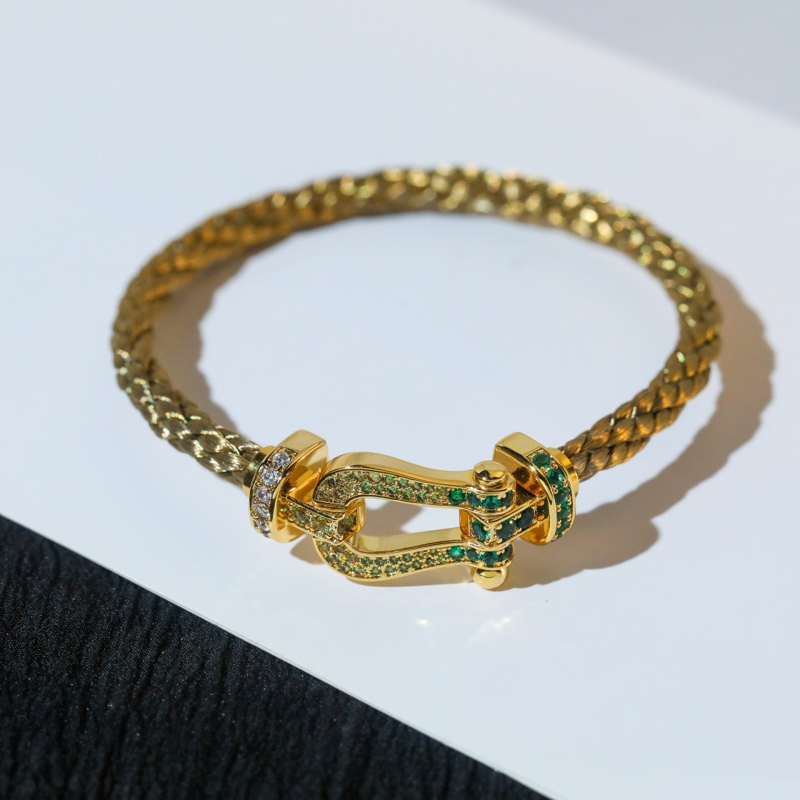 [Lumi Jewelry]FORCE 10 GOLD GREEN DIAMOND PAVED