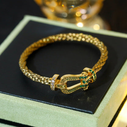 [Lumi Jewelry]FORCE 10 GOLD GREEN DIAMOND PAVED