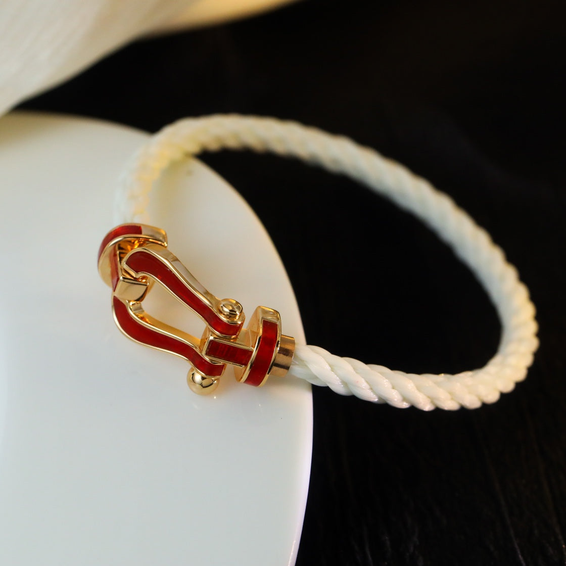 [Lumi Jewelry]FORCE 10 WHITE TEXTILE DIAMOND PAVED