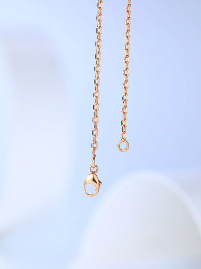 [Lumi Jewelry]H CAGE PINK GOLD NECKLACE