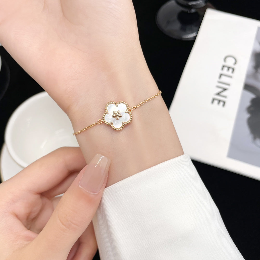 [Lumi Jewelry]LUCKY SPRING ROSE GOLD MOP BRACELET