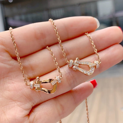 [Lumi Jewelry]FORCE 10 PINK GOLD DIAMOND NECKLACE