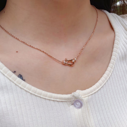 [Lumi Jewelry]FORCE 10 PINK GOLD DIAMOND NECKLACE