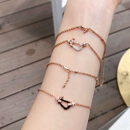 [Lumi Jewelry]FORCE 10 PINK GOLD DIAMOND NECKLACE
