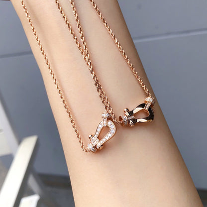 [Lumi Jewelry]FORCE 10 PINK GOLD DIAMOND NECKLACE