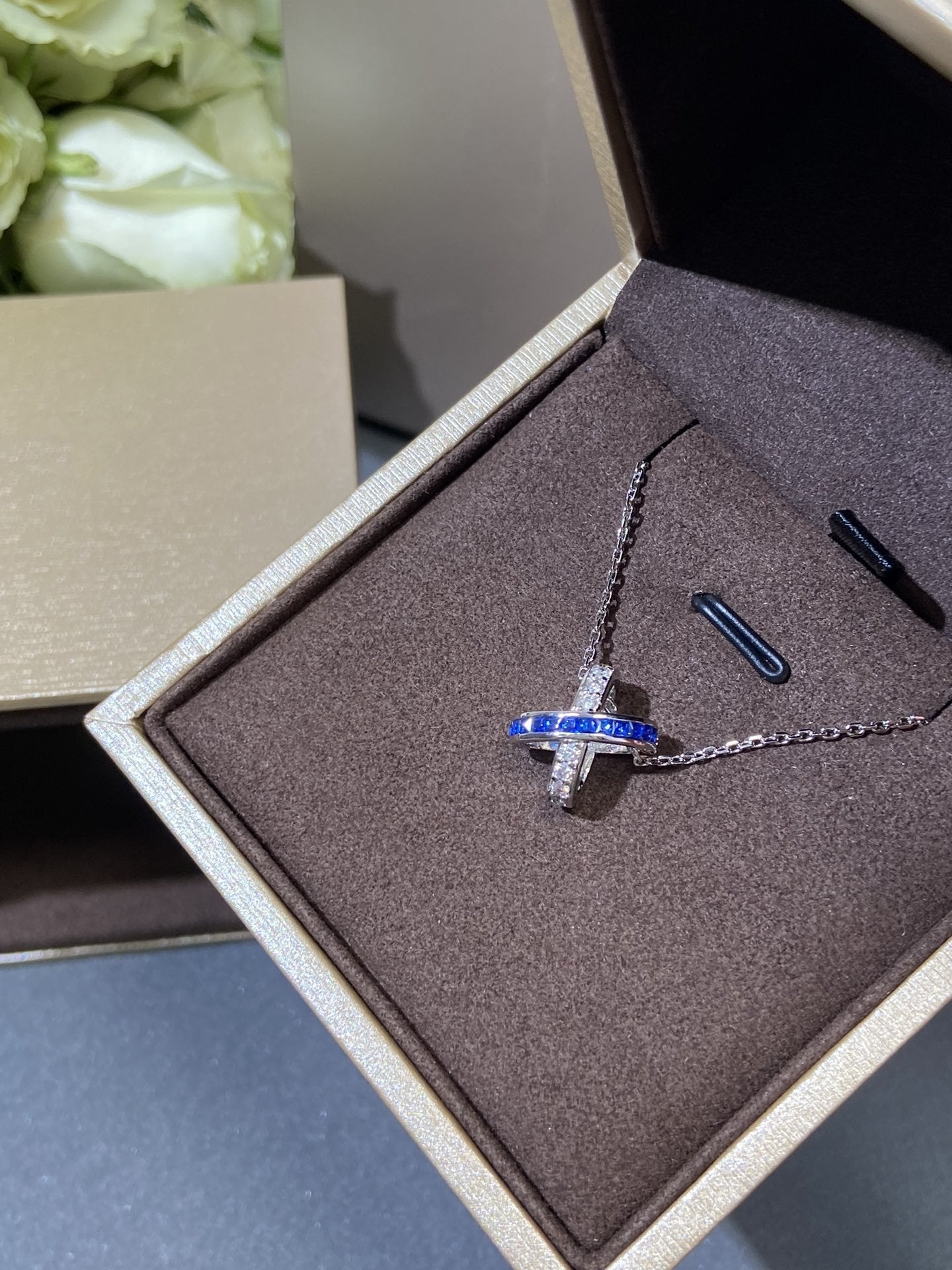 [Lumi Jewelry]LIENS DIAMOND SILVER NECKLACE