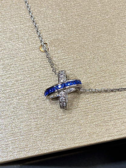 [Lumi Jewelry]LIENS DIAMOND SILVER NECKLACE