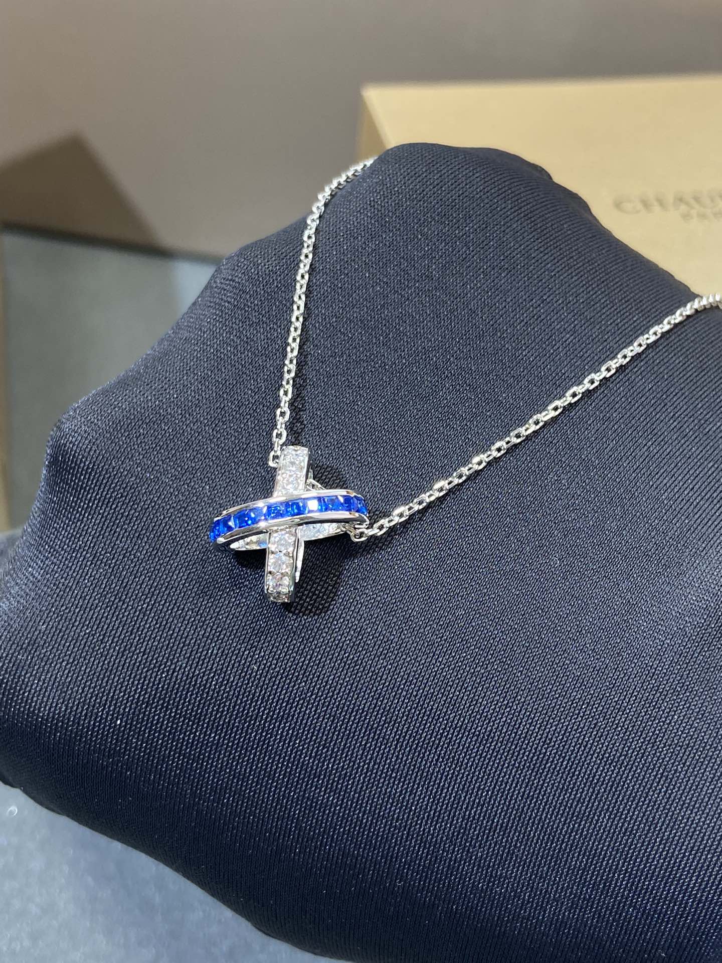 [Lumi Jewelry]LIENS DIAMOND SILVER NECKLACE