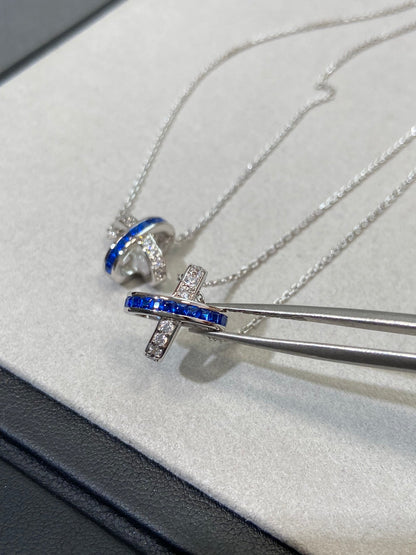 [Lumi Jewelry]LIENS DIAMOND SILVER NECKLACE