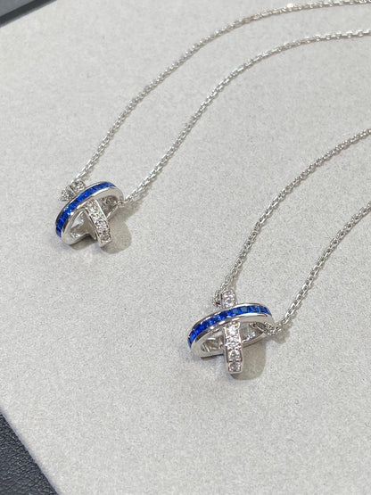 [Lumi Jewelry]LIENS DIAMOND SILVER NECKLACE