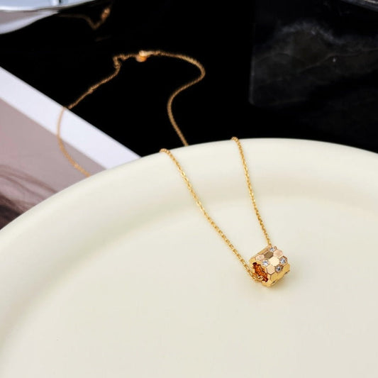 [Lumi Jewelry]BEE MINI PEDANT DIAMOND NECKLACE