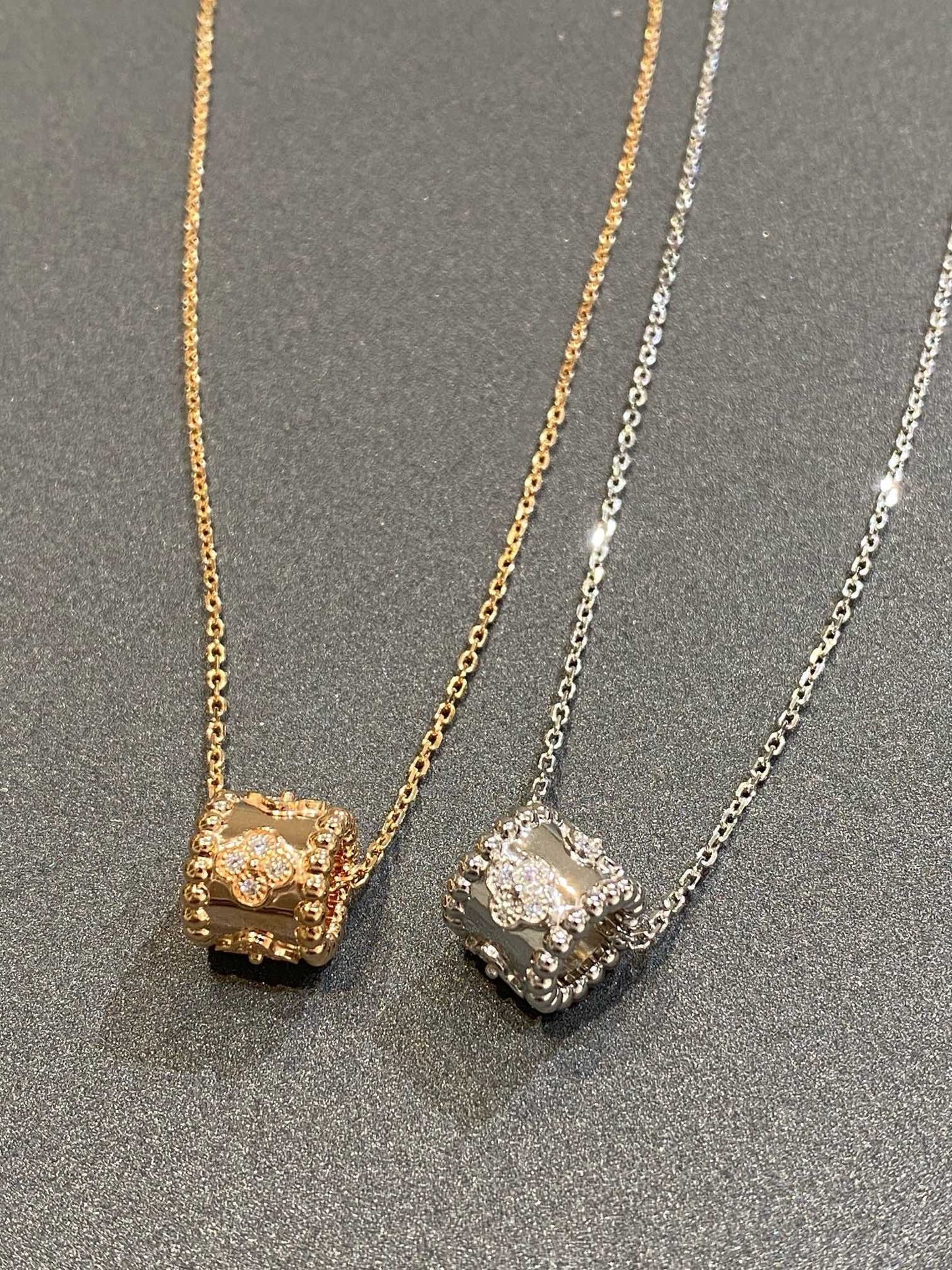 [Lumi Jewelry]PERLEE PEDANT SIVLER DIAMOND NECKLACE