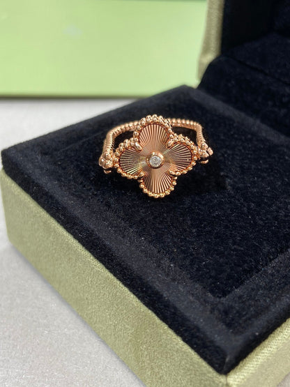 [Lumi Jewelry]CLOVER RIVERSIBLE ROSE GOLD RING