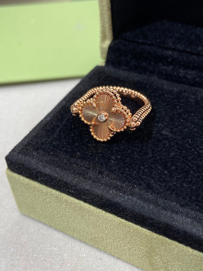[Lumi Jewelry]CLOVER RIVERSIBLE ROSE GOLD RING