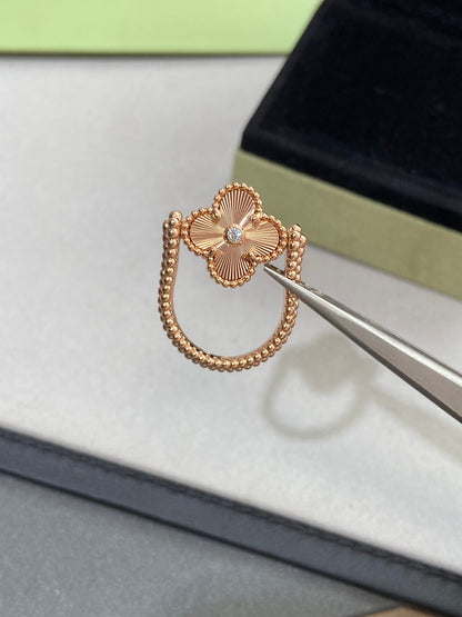 [Lumi Jewelry]CLOVER RIVERSIBLE ROSE GOLD RING