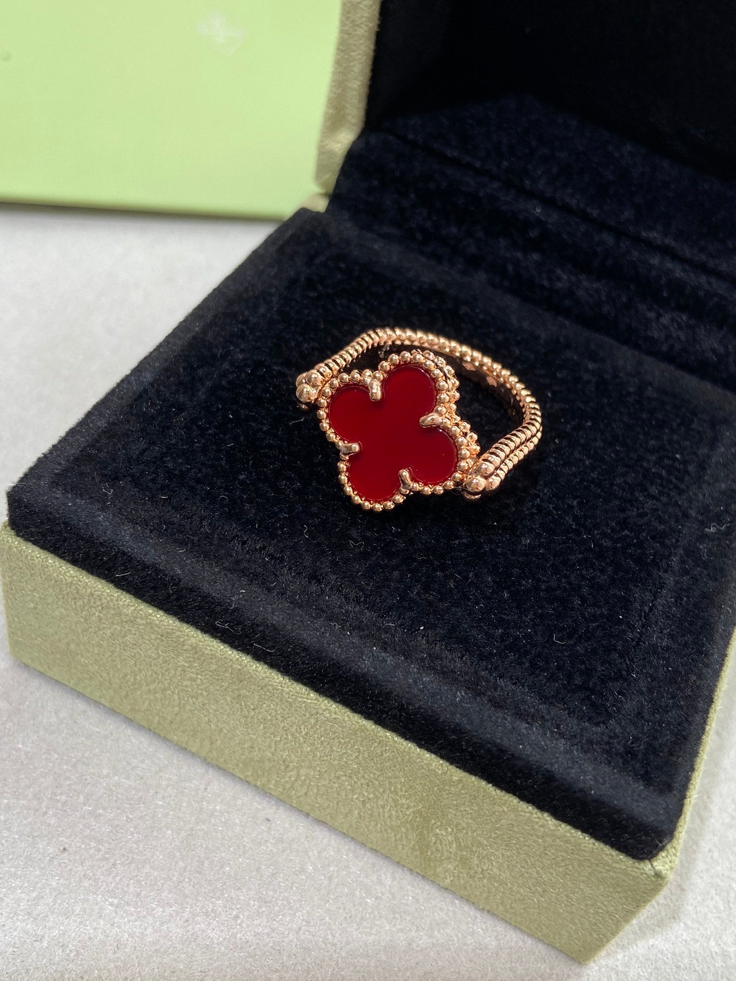 [Lumi Jewelry]CLOVER RIVERSIBLE ROSE GOLD RING