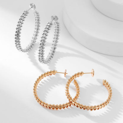 [Lumi Jewelry]CLASH HOOP LARGE EARRINGS