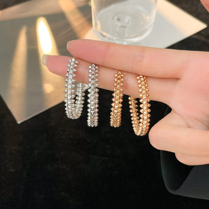 [Lumi Jewelry]CLASH HOOP LARGE EARRINGS