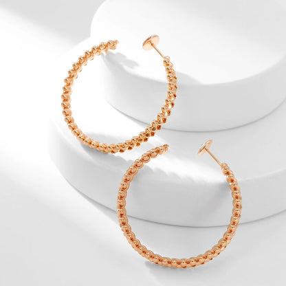 [Lumi Jewelry]CLASH HOOP LARGE EARRINGS