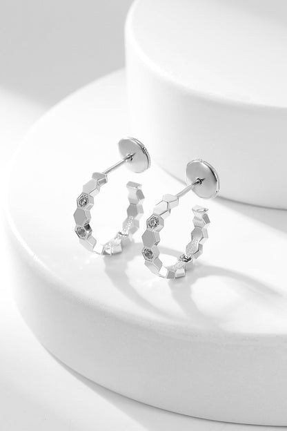[Lumi Jewelry]BEE LOVE DIAMOND HOOP EARRINGS