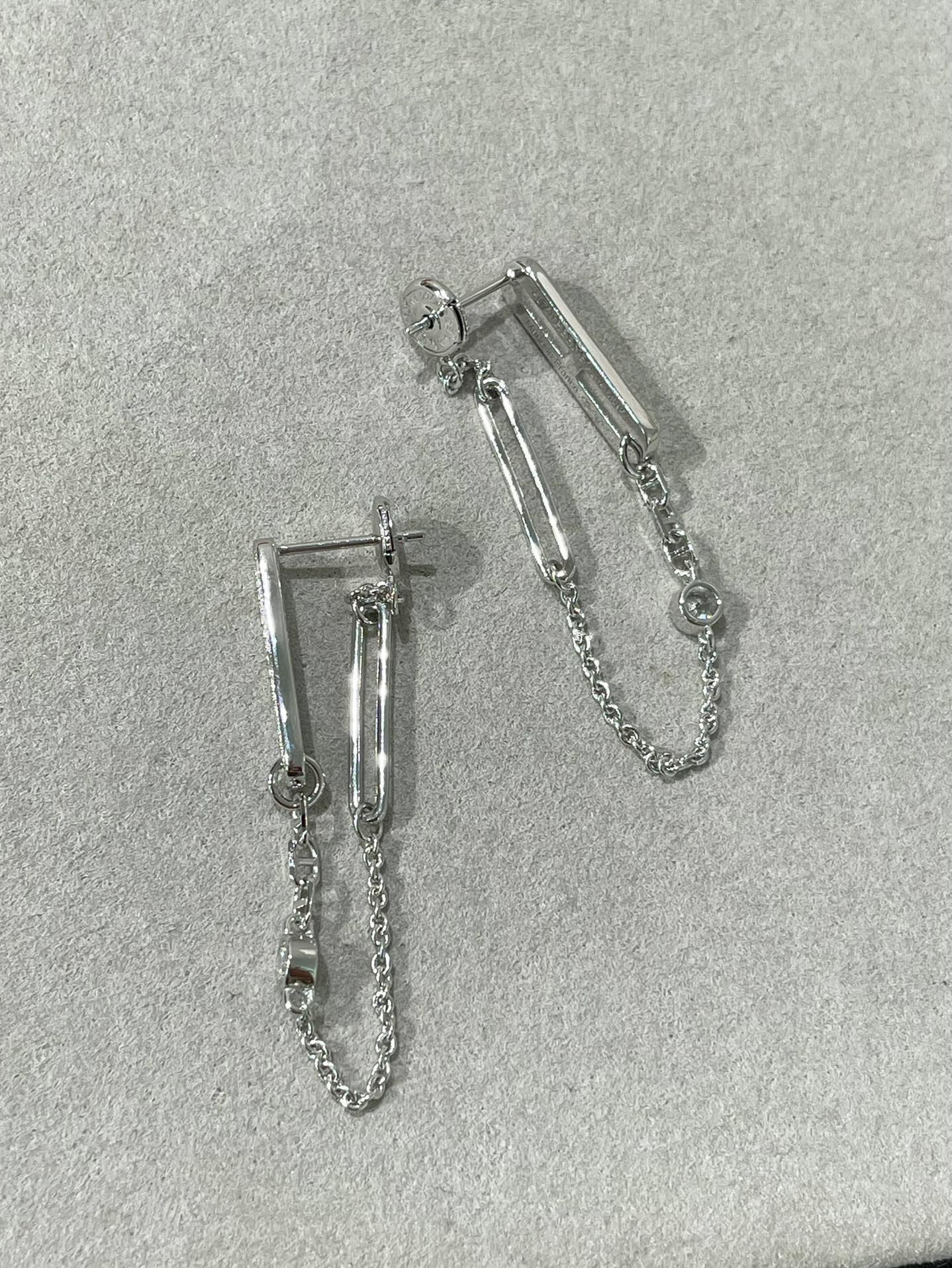[Lumi Jewelry]CHAINE CHAOS DIAMOND DROP EARRINGS
