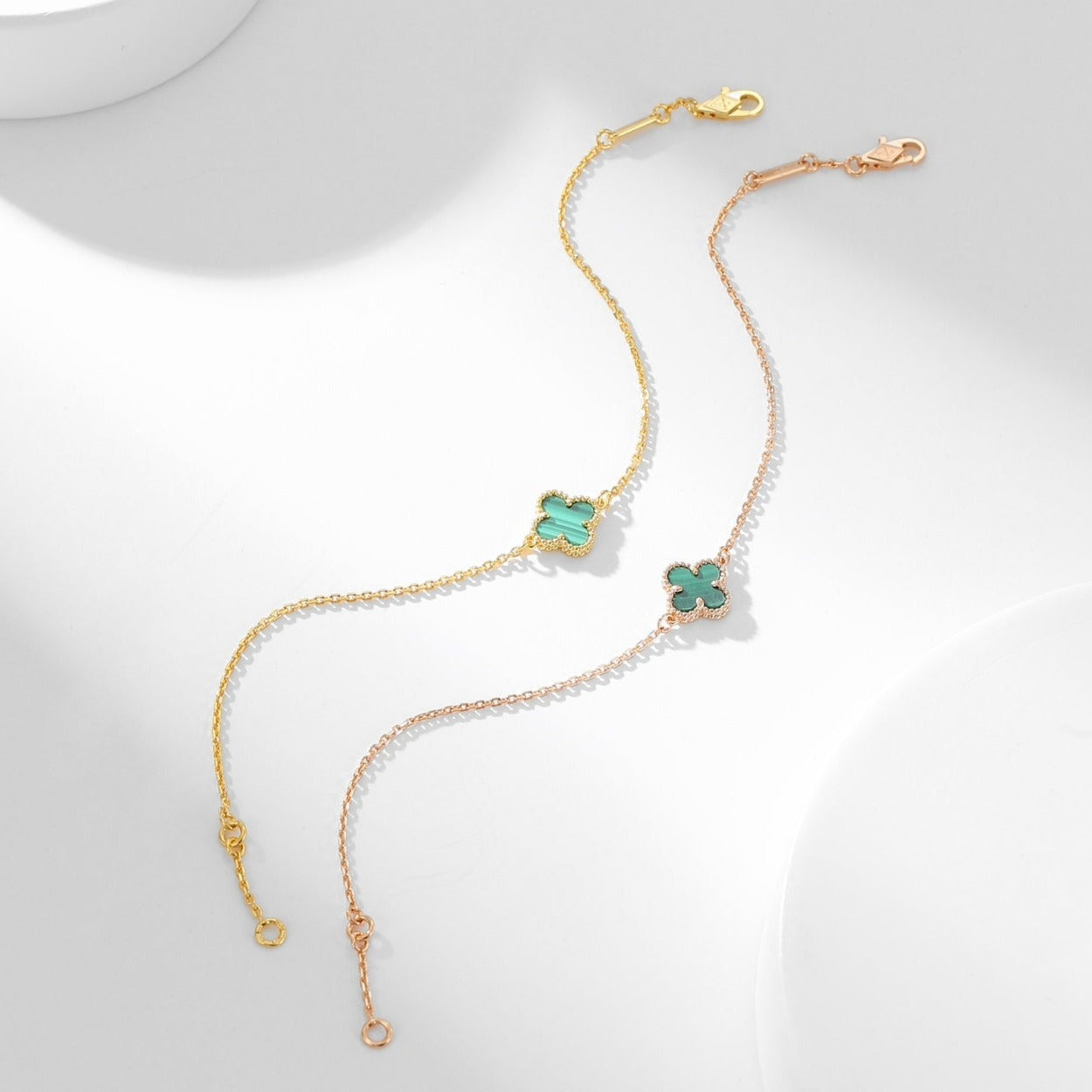 [Lumi Jewelry]CLOVER BRACELET MALACHITE 1 MOTIF