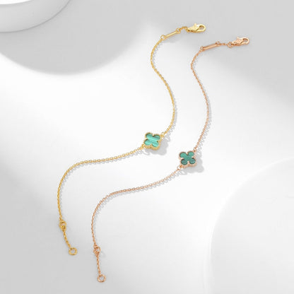 [Lumi Jewelry]CLOVER BRACELET MALACHITE 1 MOTIF