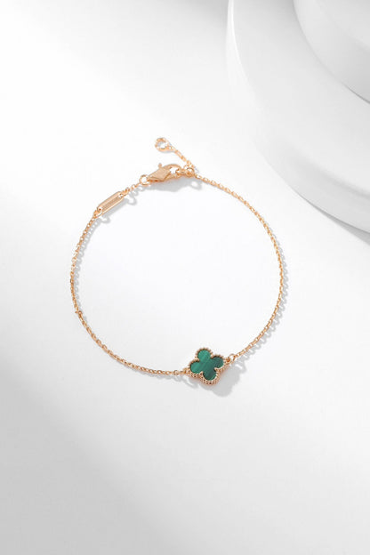 [Lumi Jewelry]CLOVER BRACELET MALACHITE 1 MOTIF