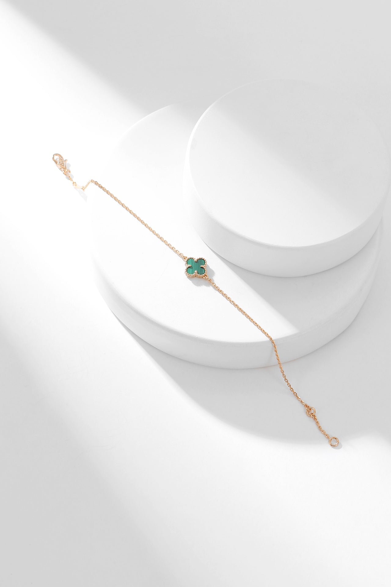 [Lumi Jewelry]CLOVER BRACELET MALACHITE 1 MOTIF
