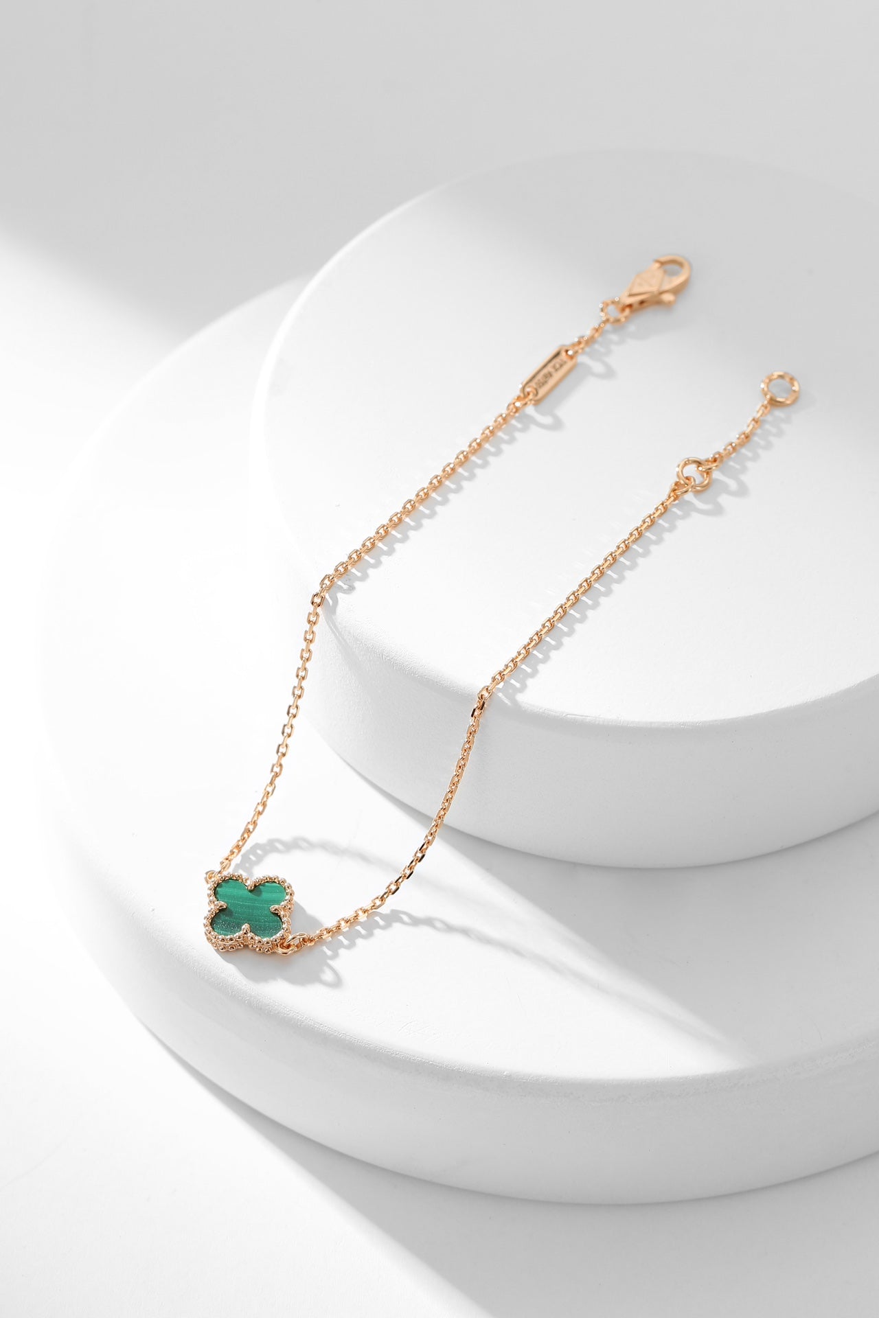 [Lumi Jewelry]CLOVER BRACELET MALACHITE 1 MOTIF
