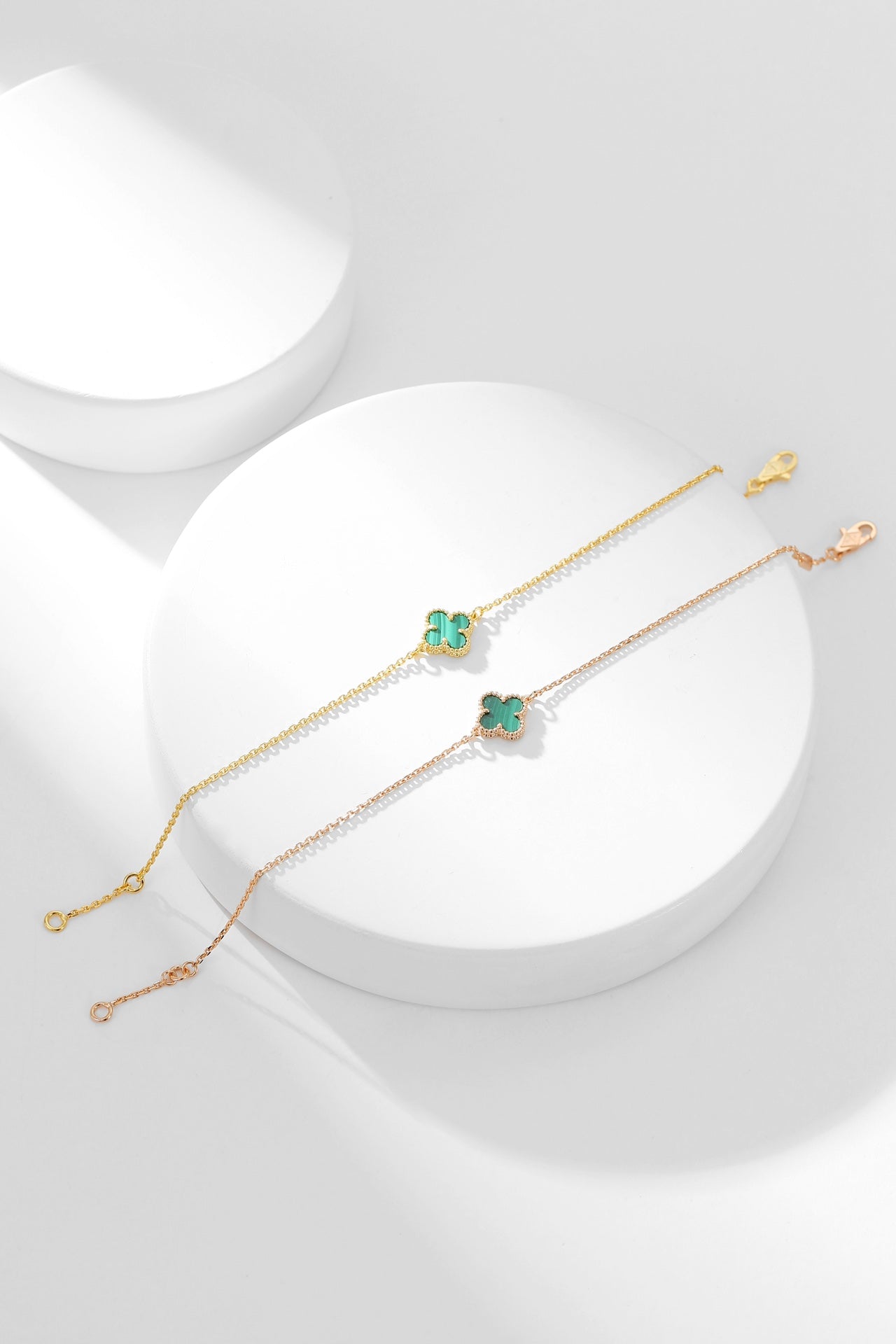 [Lumi Jewelry]CLOVER BRACELET MALACHITE 1 MOTIF
