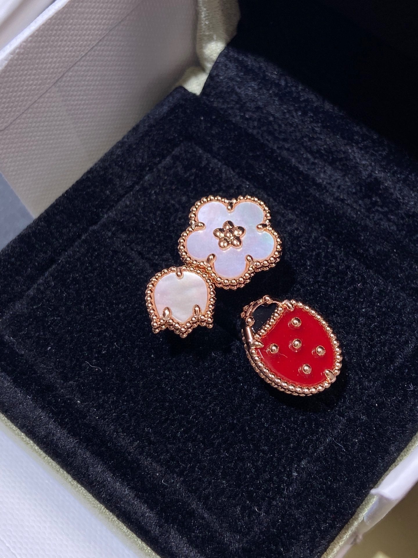 [Lumi Jewelry]LUCKY 3 MOTIF ROSE GOLD RING