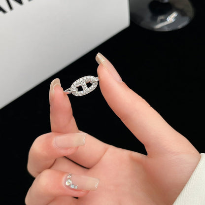 [Lumi Jewelry]RONDE SMALL SILVER DIAMOND RING